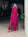 Pink Colour Organza With Sequins And Thread Embroidery Work Top With Bottom Dupatta NNK3036 